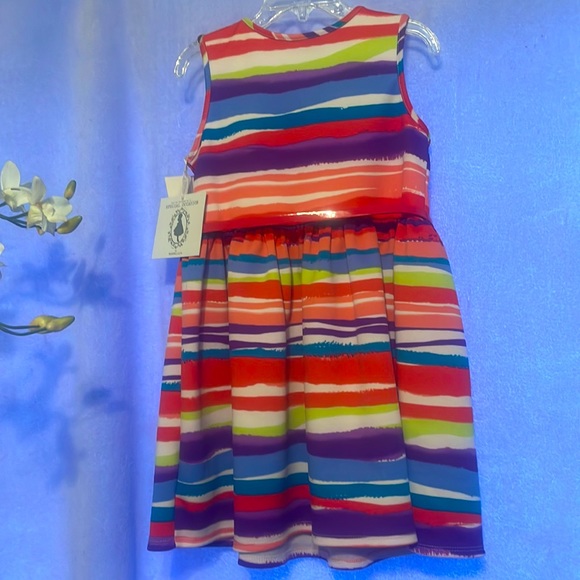 🌺NWT Girls dress w/red belt—-Special Occasion by Marmellata-size 5 - Picture 3 of 7